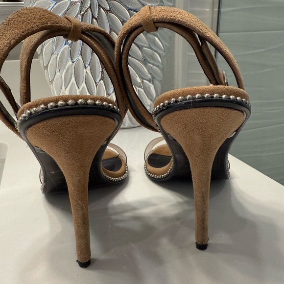 RARE Steve Madden Sylvie Heels Sandals Tan Sz 6 - Picture 5 of 10